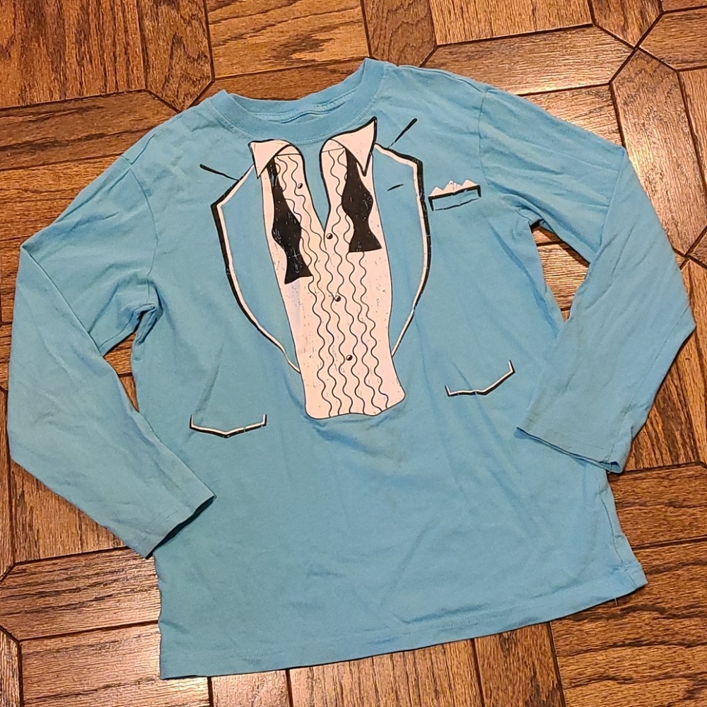 *Donated* Graphic "tuxedo" tee